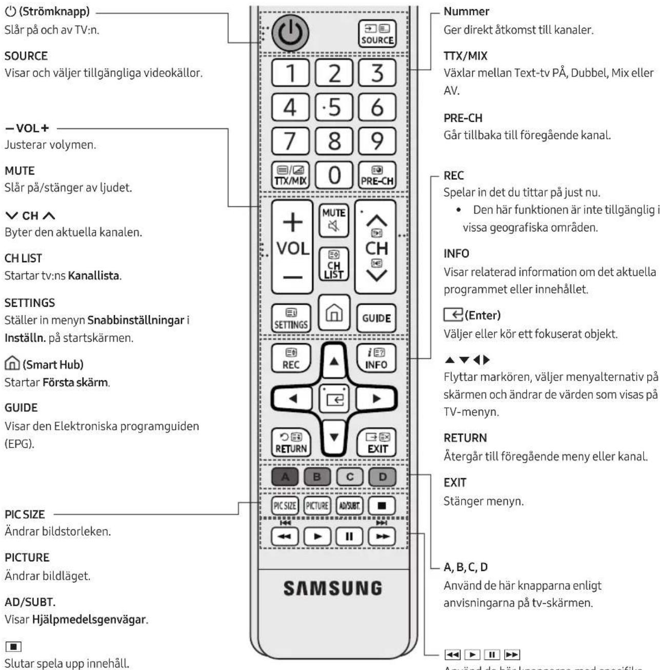 SAMSUNG UE50MU6125K - Standardfjärrkontrollen - 1