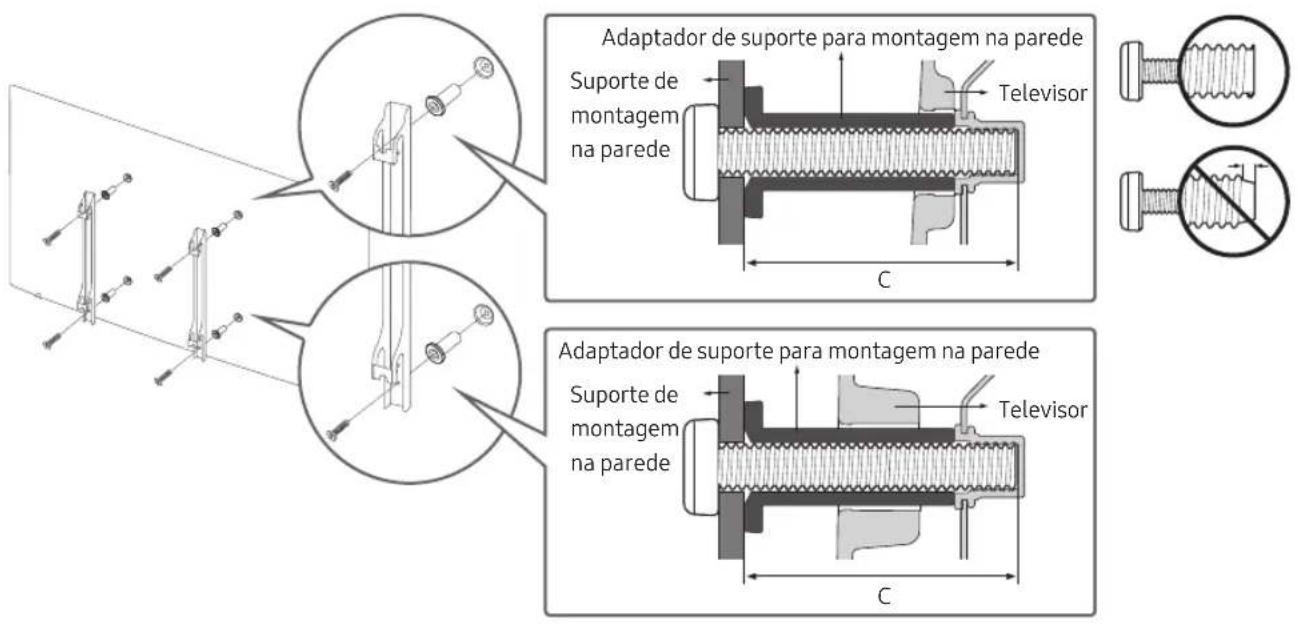 SAMSUNG UE65MU6475U - Montagem do televisor numa parede - 2