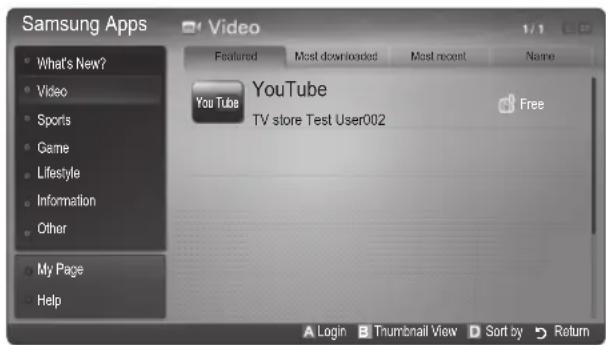 SAMSUNG UE65C8000XW - Samsung Apps - 1