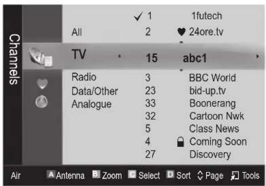 SAMSUNG UE65C8000XW - Channel Manager - 1