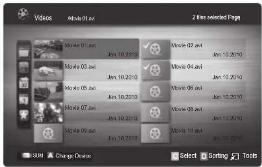 SAMSUNG UE65C8000XW - Playing the recorded TV/video/music/photo file group - 1