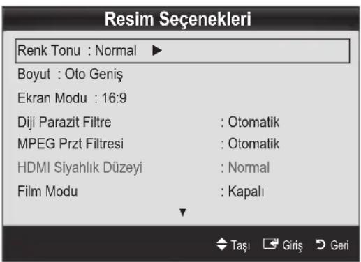 SAMSUNG UE65C8000XW - Resim Seçenekleri - 1