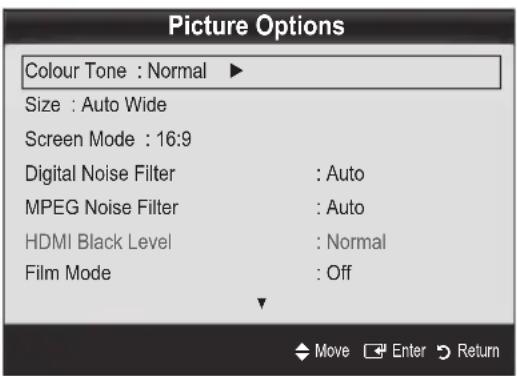SAMSUNG UE65C8000XW - Picture Options - 1