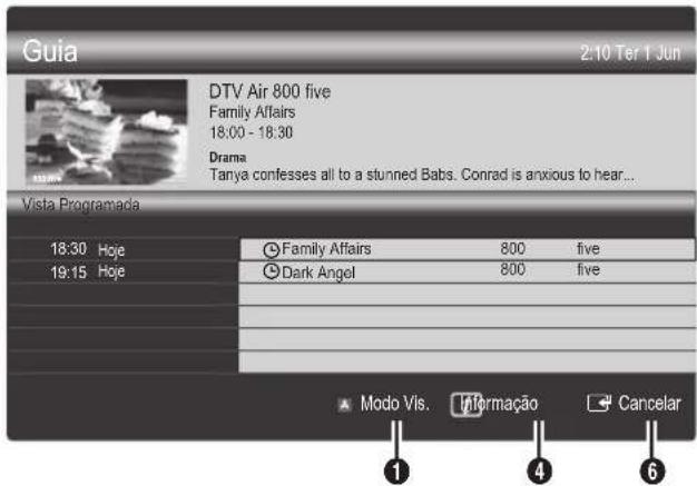 SAMSUNG UE65C8000XW - Utilização da função Vista Programada - 1