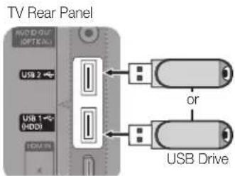 SAMSUNG UE65C8000XW - Connecting a USB Device - 1