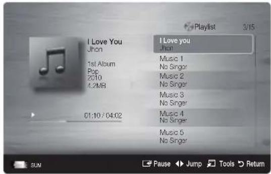 SAMSUNG UE65C8000XW - Playing Music - 1