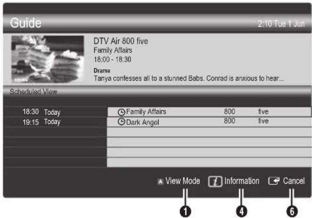 SAMSUNG UE65C8000XW - Using Scheduled View - 1