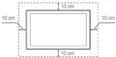 SAMSUNG UE65C8000XW - Manutenção de um espaço de instalação seguro - 2