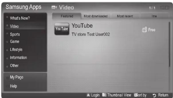 SAMSUNG UE65C8000XW - Samsung Apps - 1