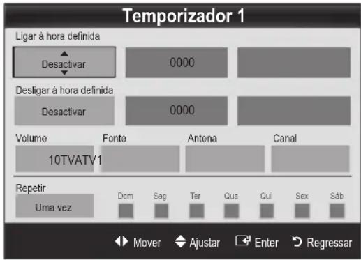 SAMSUNG UE65C8000XW - Definição do temporizador - 1