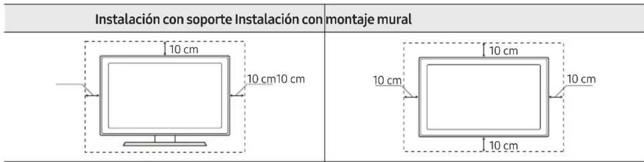 SAMSUNG UE55MU6205K - Ventilación adecuada del televisor - 1