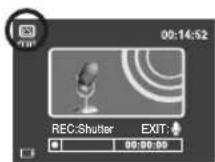 SAMSUNG Digimax S1030 - 2.按快門鍵錄音。 - 2