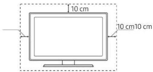 SAMSUNG UE75MU6175U - Sikre egnet ventilasjon rundt TV-en - 1