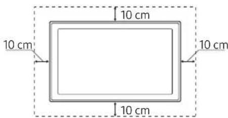 SAMSUNG UE75MU6175U - Sikre egnet ventilasjon rundt TV-en - 2