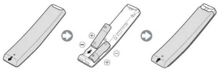 SAMSUNG UE75MU6105K - Installere batterier i din Samsung Smart Remote - 1