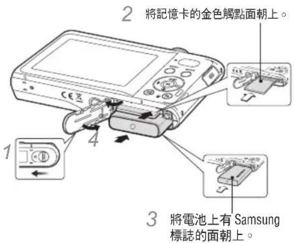SAMSUNG PL81 - 插入電池和記憶卡 - 1