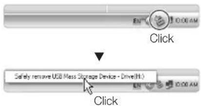 SAMSUNG WB560 - Disconnecting safely (for Windows XP) - 1