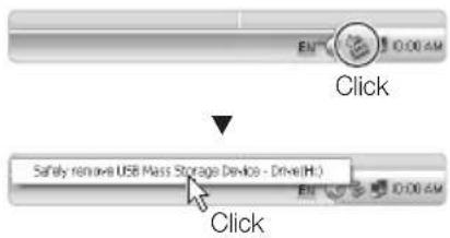 SAMSUNG WB510 - Disconnecting safely (for Windows XP) - 1