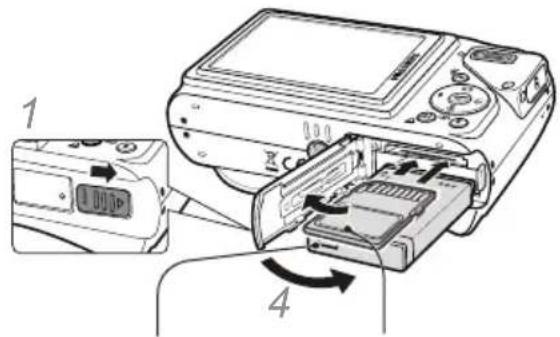 SAMSUNG WB510 - Memasukkan baterai dan kartu memori Mengisi baterai - 1