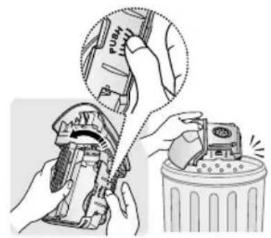 SAMSUNG SC7376 - - EMPTYING THE CASSETTE FILTER - 3