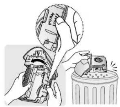 SAMSUNG SC7365 - - EMPTYING THE CASSETTE FILTER - 3
