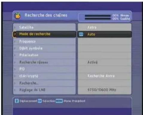 Lenson LD 9000 - Recherche de toutes les chaînes d'un satellite - 1