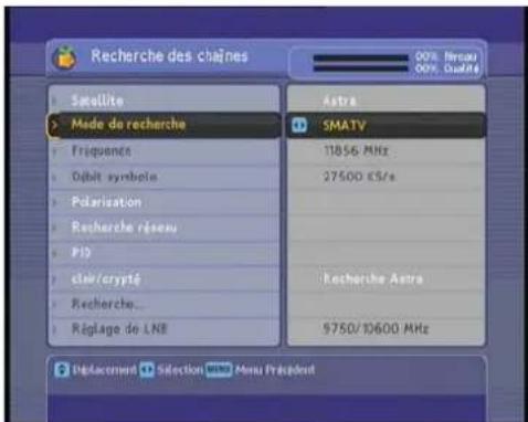 Lenson LD 9000 - Recherche des chaînes d'un système SMATV - 1