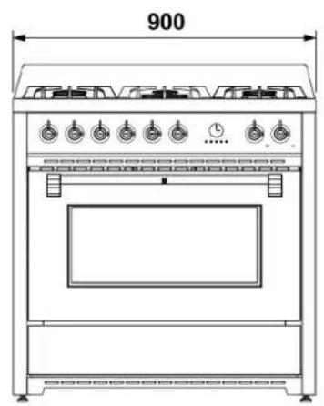 Steel Cucine Party - DIMENSIONI (mm) - 1