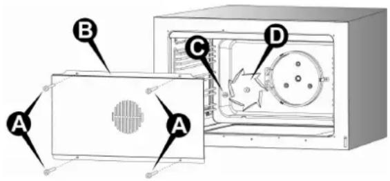 Steel Cucine Party - Removing and cleaning the inside oven fan - 1