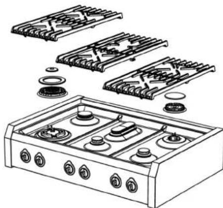 Steel Cucine Party - Cleaning the grids and burners - 1