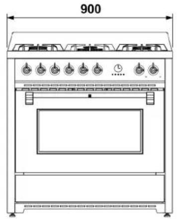 Steel Cucine Party - ABMESSAGEGEN (mm) - 1
