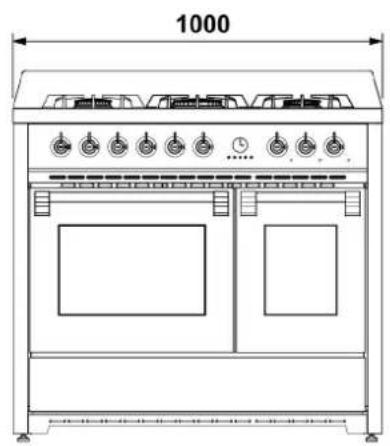 Steel Cucine Party - Dimensions (mm) - 1