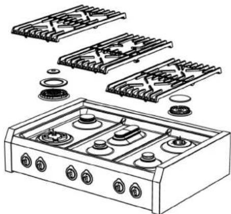 Steel Cucine Derby - Nettoyage des grilles et des brûleurs - 1
