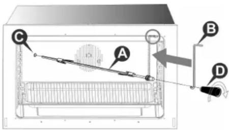 Steel Cucine Derby - Cooking with the roasting spit (with closed door) - 1