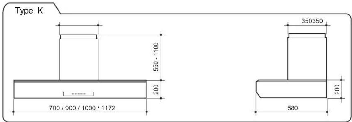 Steel Cucine GK - Afmetingen - 1