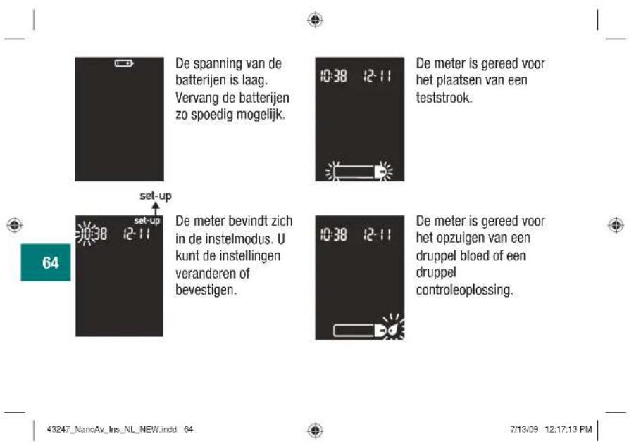 Accu-Chek Aviva Nano - Displaymeldingen en problemen oplossen - 3