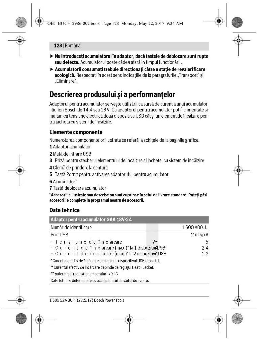 BOSCH GAA 18V24 Professional - Instructiuni de siguranta pentru manoevrarea accumulatorilor - 11