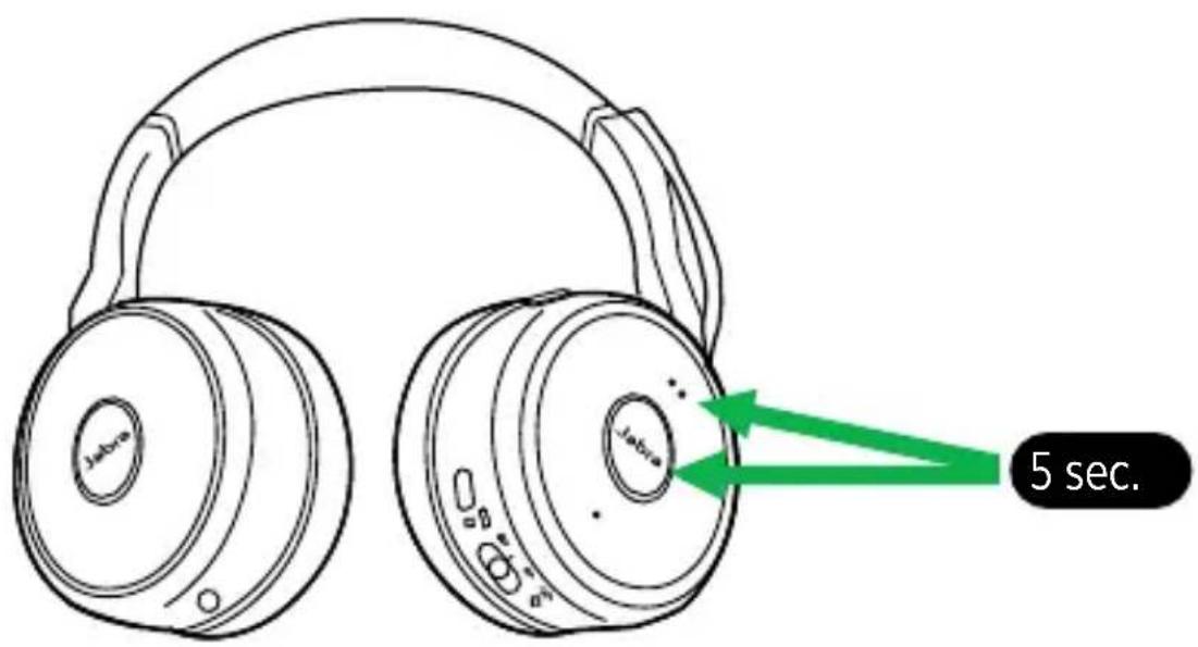 JABRA Evolve 75 - Réinitialisation aux réglages d'usine - 1