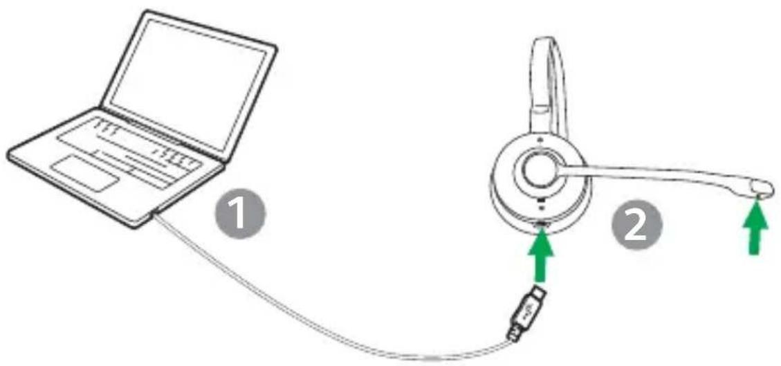 JABRA Engage 65 Convertible - Connexion du casque à un ordinateur - 1
