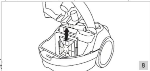 BESTRON ABG150RB - CLEANING AND MAINTENANCE - Cleaning or replacing the motor safety filter - 1
