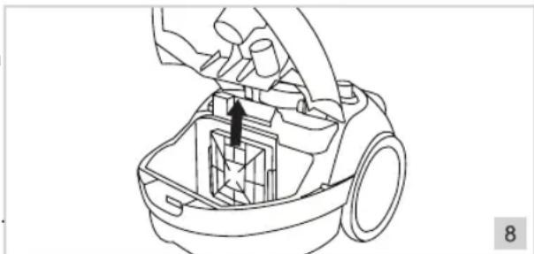 BESTRON ABG150RB - NETTOYAGE ET ENTRETIEN - Nettoyer ou replacer le filtré d'entrée - 1