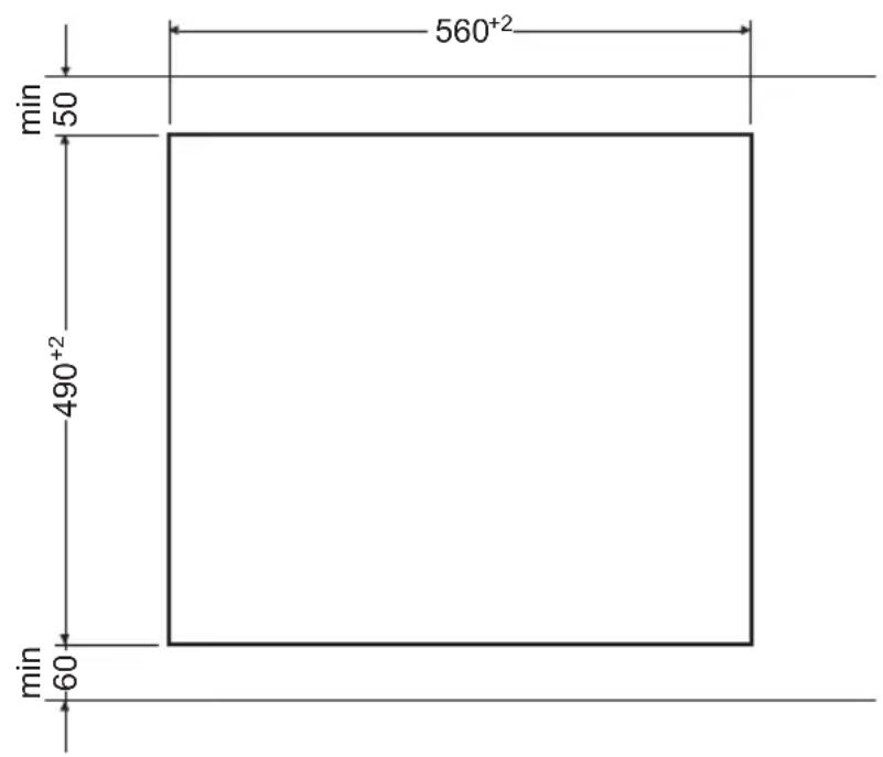 AMICA EHC 12713 E - Voorbereiding van het meubelblad om deplaat in te bouwen - 1