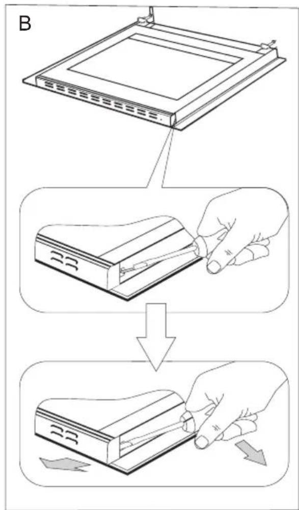 AMICA EHC 12713 E - Removing the inner panel - 1