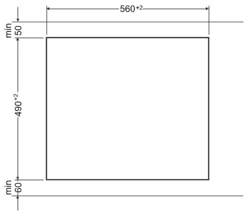 AMICA EHC 12713 E - Vorbereitung der Arbeitsplatte der Kuchenmöbel für den Einbau des Kochfelds - 1