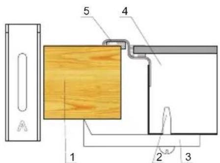 AMICA EHC 12713 E - Montage de la plaque dans le dessus du meuble - 1