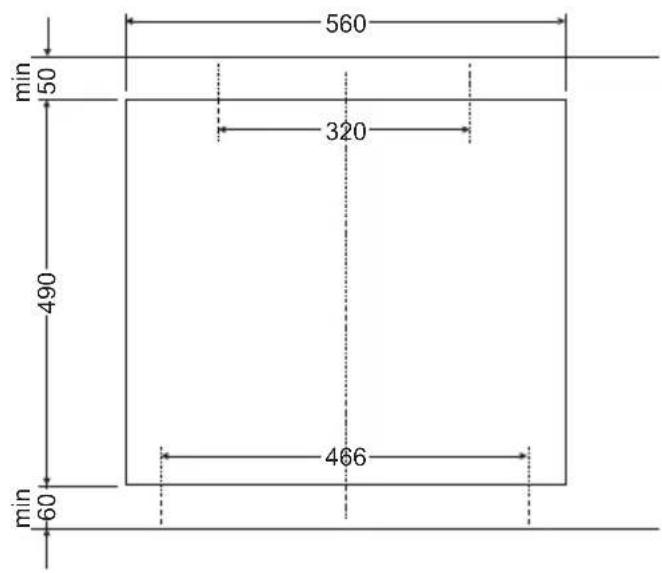 AMICA EHC 12713 E - Installing the hob in worktop opening - 3