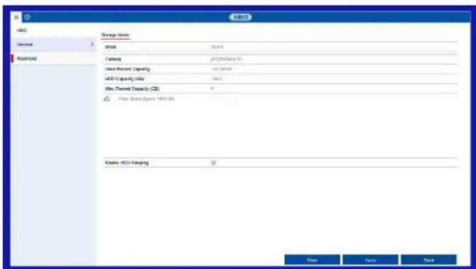 ABUS HDCC90021 - Onglet Mode de sauvegarde - 1
