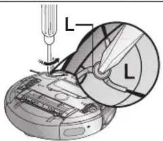 SAMSUNG SR8848 - Nettoyage de la BROSSE rotative laterale - 5