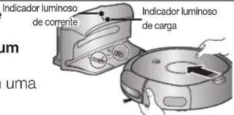 SAMSUNG SR8848 - Depois de alinhar os pinos de energia da energia principal com o pino de energia do carregarador, prima a energia principal até ouvir um som de "recarga" do carregarador. - 1