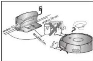 SAMSUNG SR8848 - Les objets situés devant le chargeur empêchent le robot aspirateur de venir se recharger automatiquement. - 1